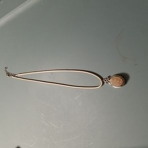 Cherry Blossom Agate & Silver Necklace-NEW-FINAL PRICE